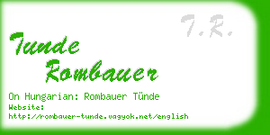 tunde rombauer business card